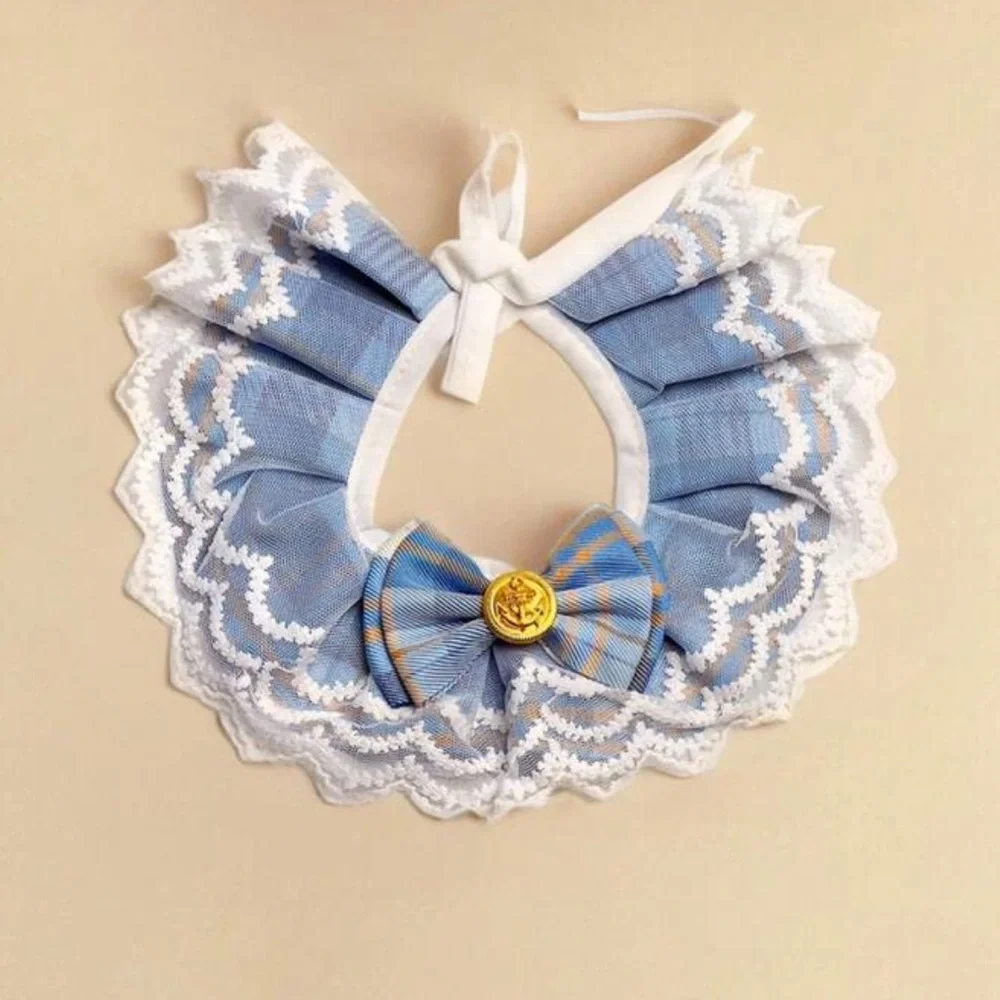 Cute Bow Lace Edged Collar for dog / cat